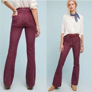 Anthropologie Pilcro and Letterpress Floral High-Rise Bootcut Jeans